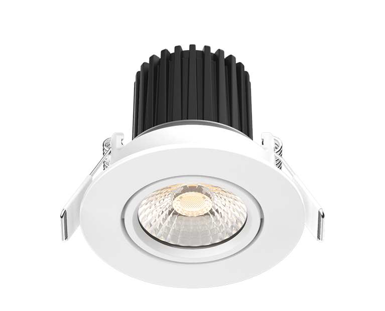 Spot led 12W équipé anneau orientable rond blanc