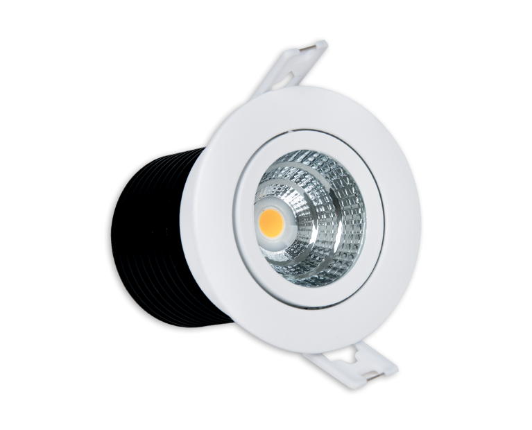 Spot encastrable LED gris alu 10 Watt 95mm à 104 mm taille de coupe  dimmable